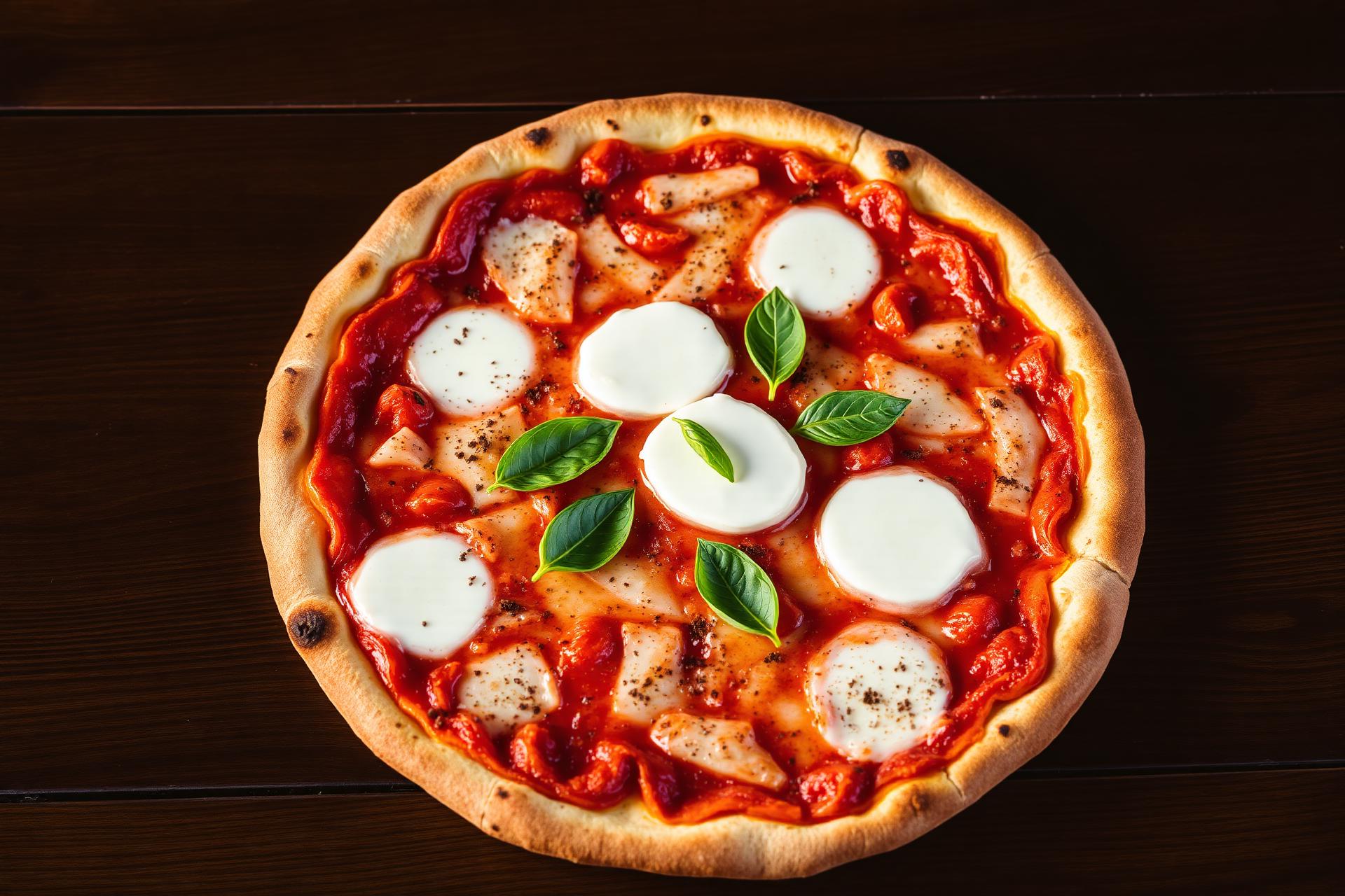Sal Vito Pizza margherita pie fresh from the oven, Voorhees NJ